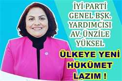 Yksel: lkeye Yeni Hkmet Lazm